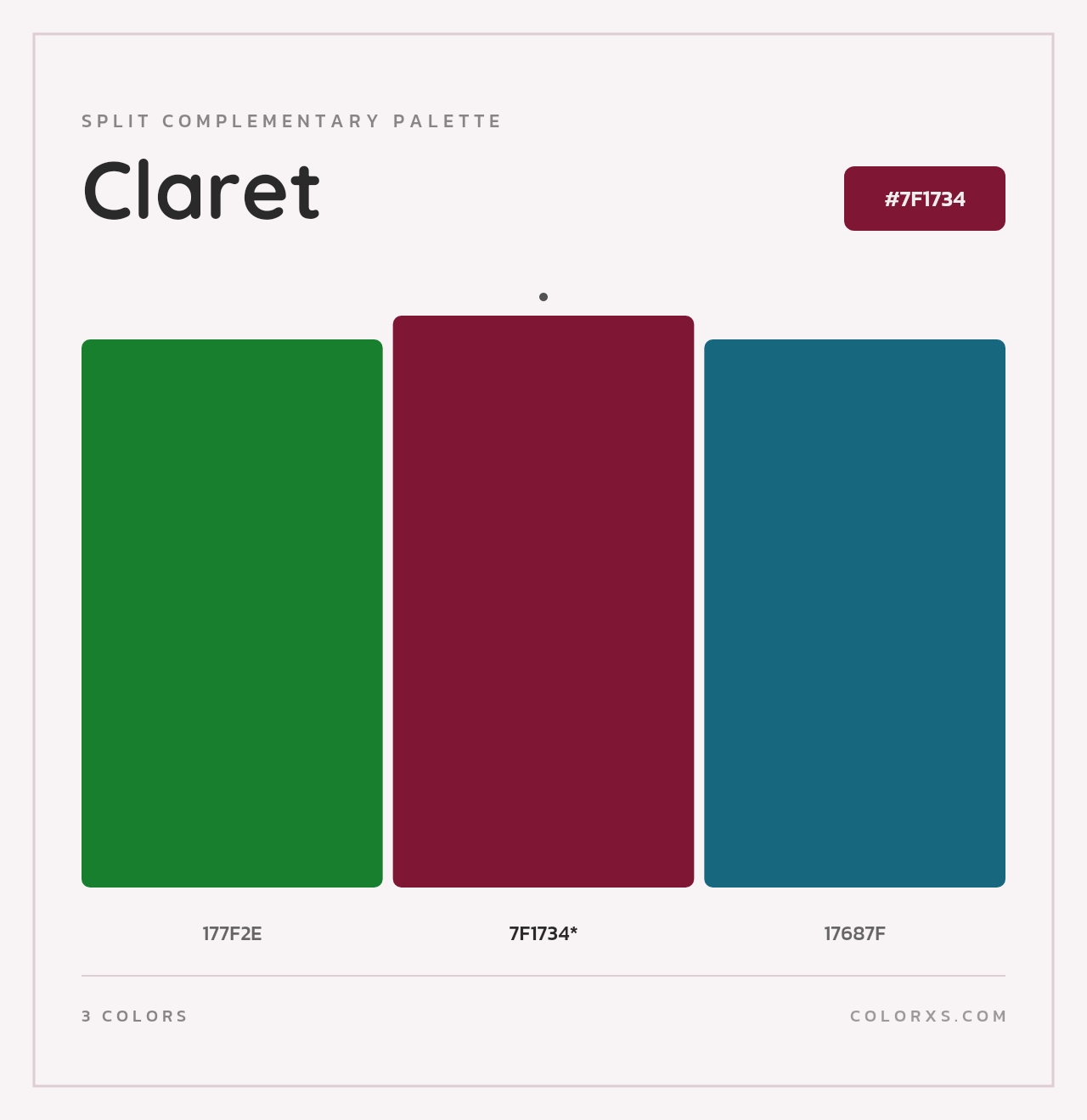 Claret - Split-Complementary Color Palette
