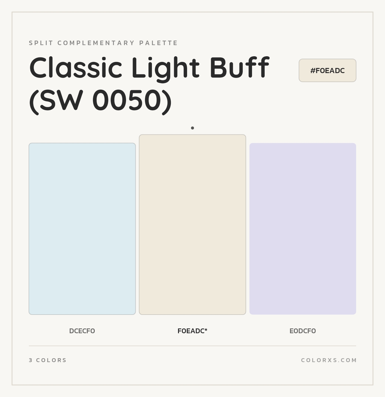 Classic Light Buff (SW 0050) - Split-Complementary Color Palette