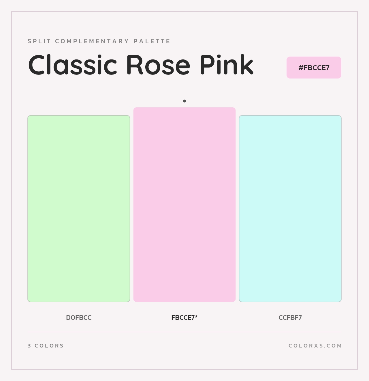 Classic Rose Pink - Split-Complementary Color Palette