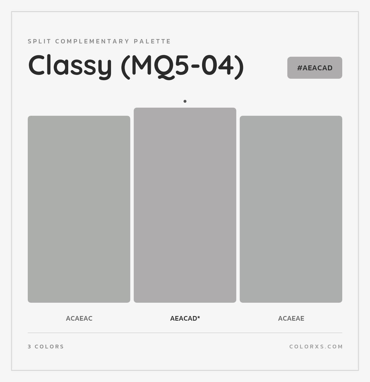 Classy (MQ5-04) - Split-Complementary Color Palette