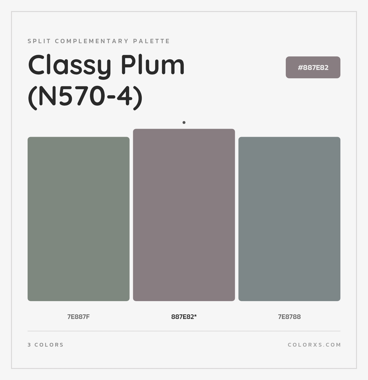Classy Plum (N570-4) - Split-Complementary Color Palette