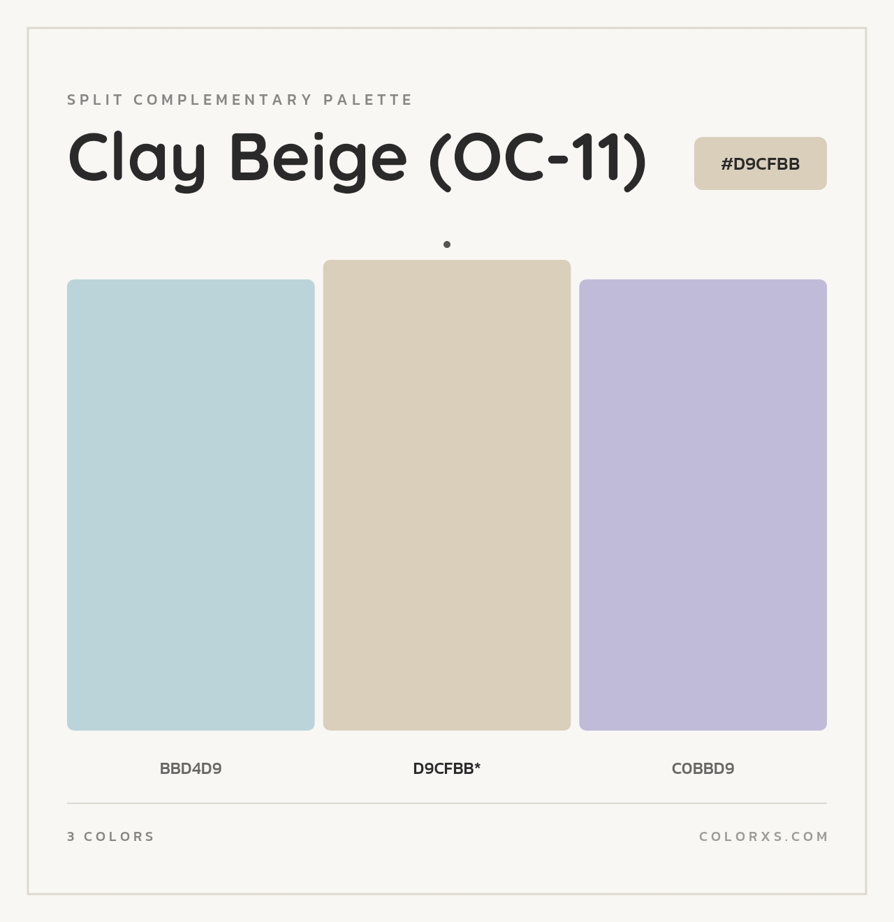 Clay Beige (OC-11) - Split-Complementary Color Palette