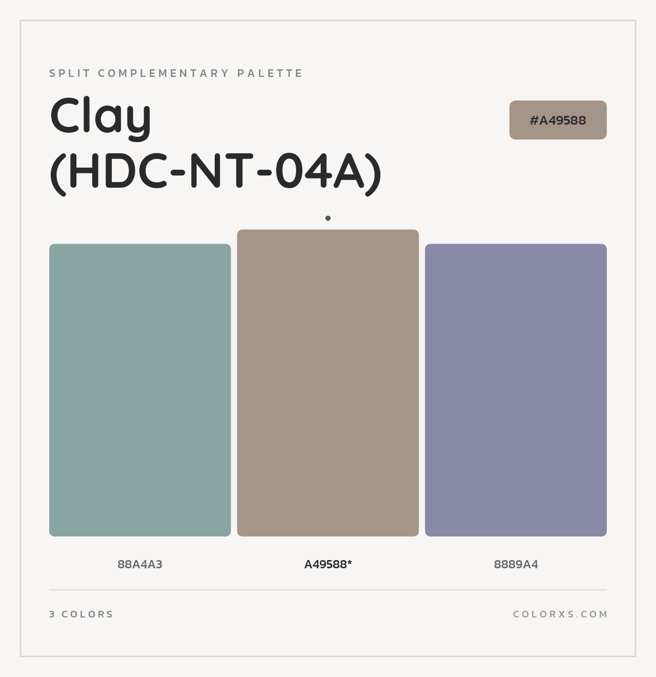 Clay (HDC-NT-04A) - Split-Complementary Color Palette