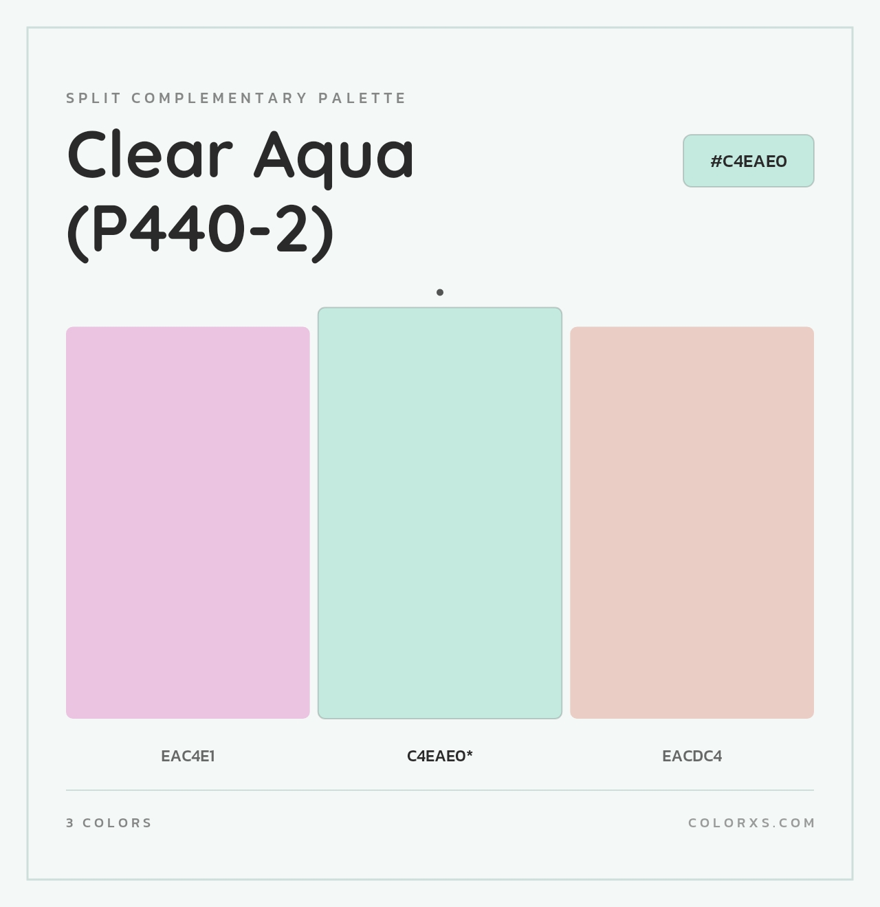 Clear Aqua (P440-2) - Split-Complementary Color Palette