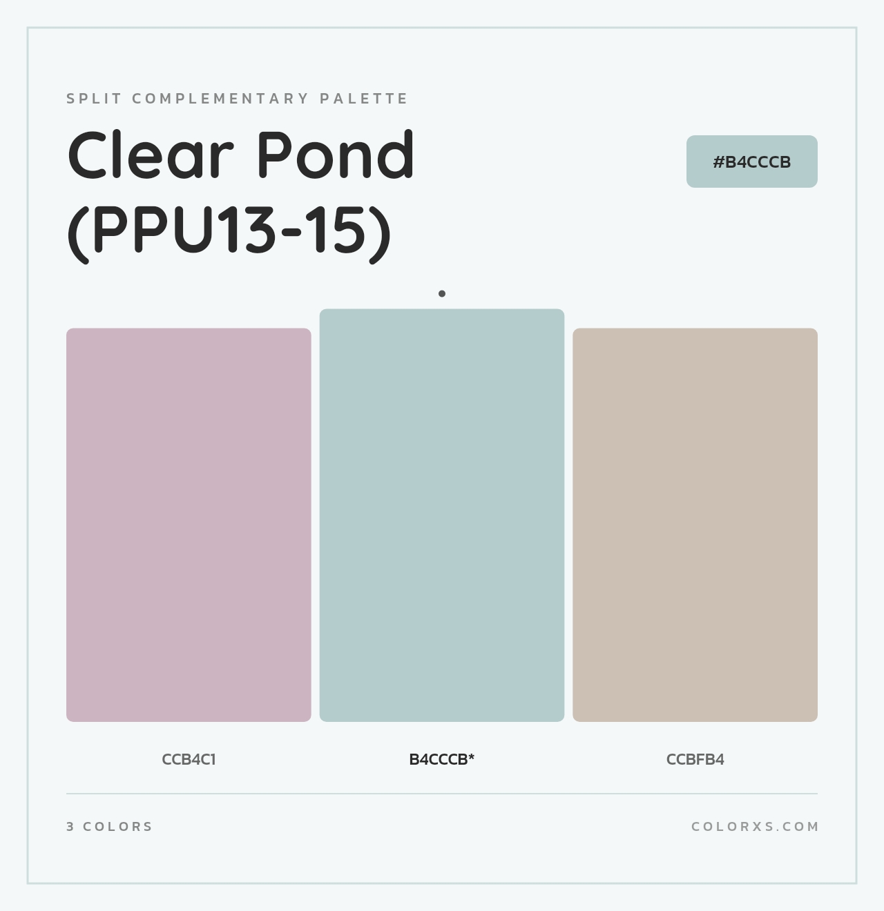 Clear Pond (PPU13-15) - Split-Complementary Color Palette