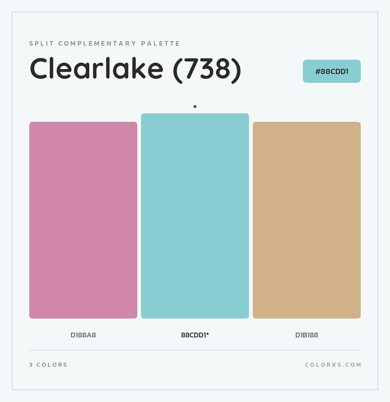 Clearlake (738) - Split-Complementary Color Palette