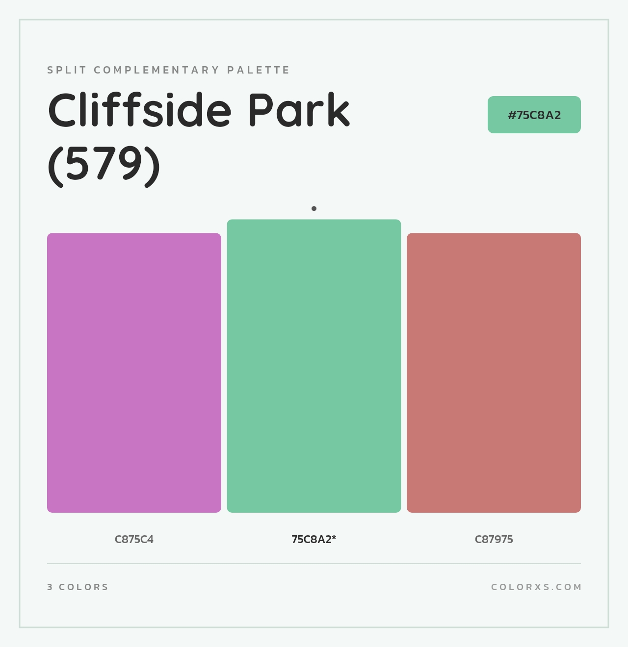 Cliffside Park (579) - Split-Complementary Color Palette