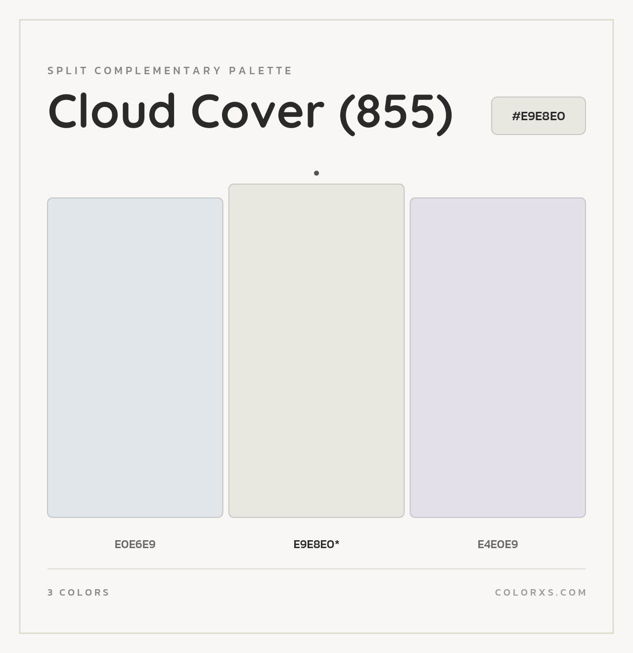 Cloud Cover (855) - Split-Complementary Color Palette