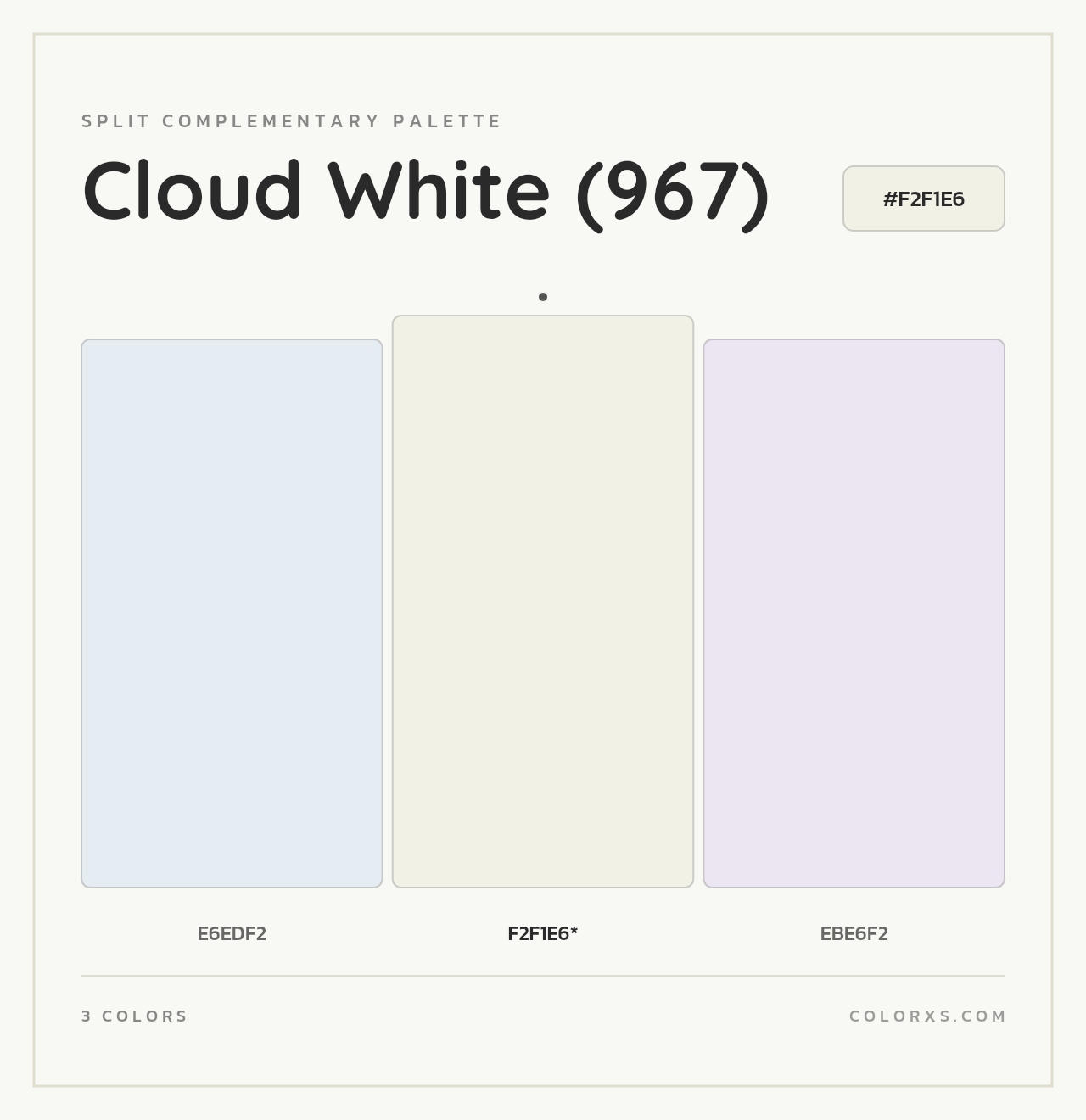 Cloud White (967) - Split-Complementary Color Palette