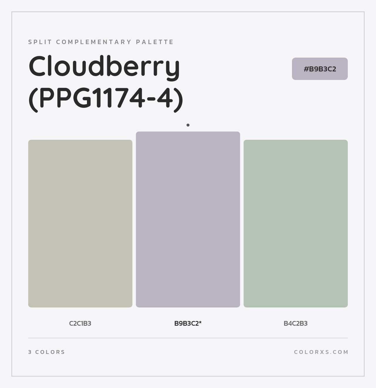 Cloudberry (PPG1174-4) - Split-Complementary Color Palette