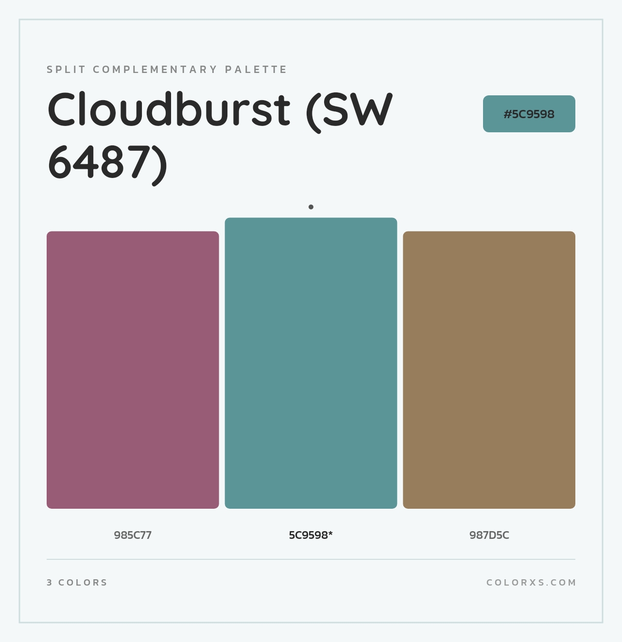 Cloudburst (SW 6487) - Split-Complementary Color Palette
