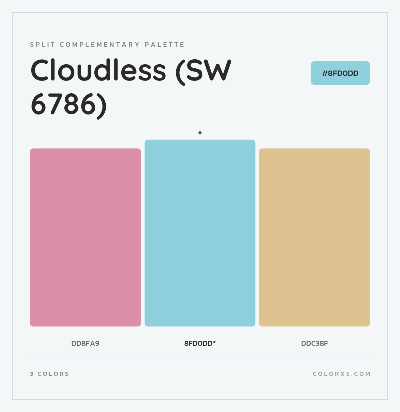 Cloudless (SW 6786) - Split-Complementary Color Palette