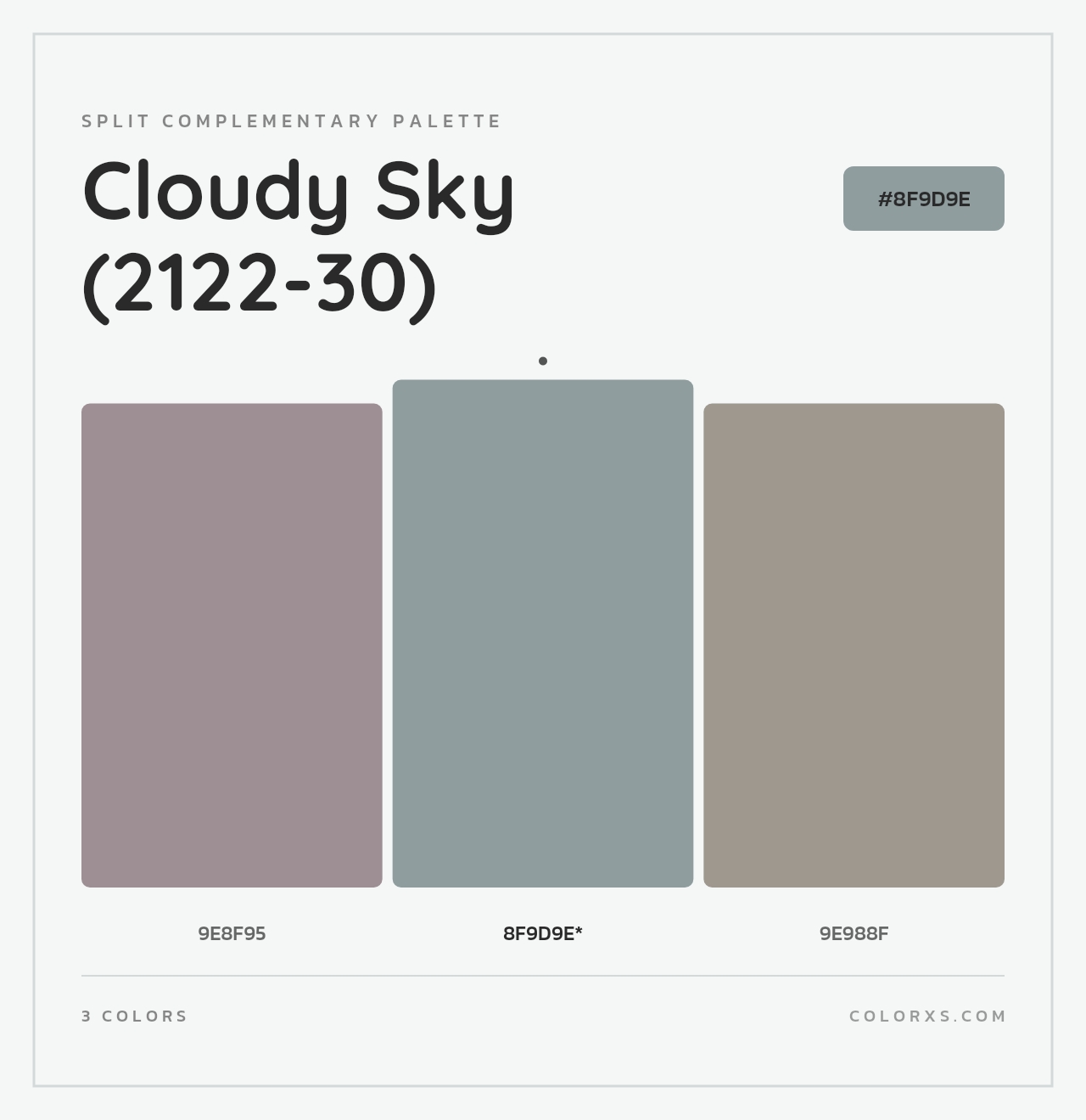 Cloudy Sky (2122-30) - Split-Complementary Color Palette