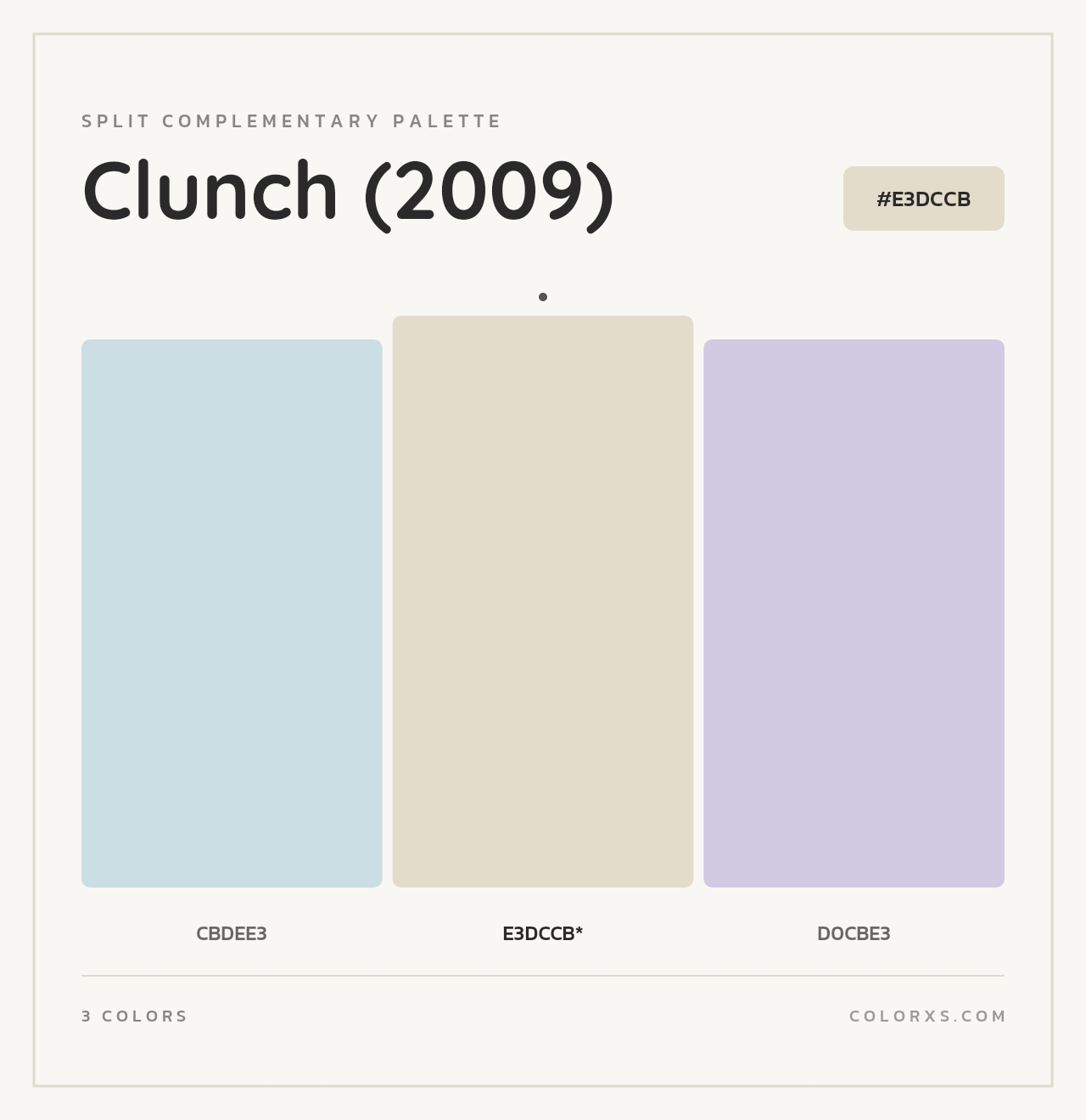 Clunch (2009) - Split-Complementary Color Palette