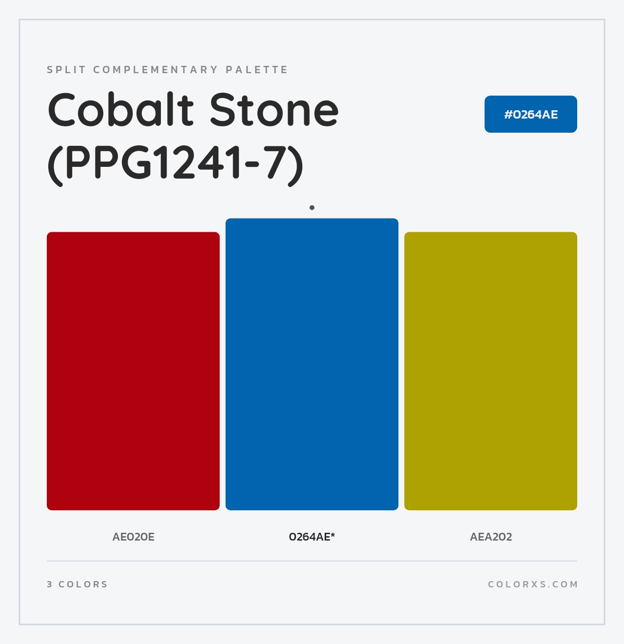 Cobalt Stone (PPG1241-7) - Split-Complementary Color Palette