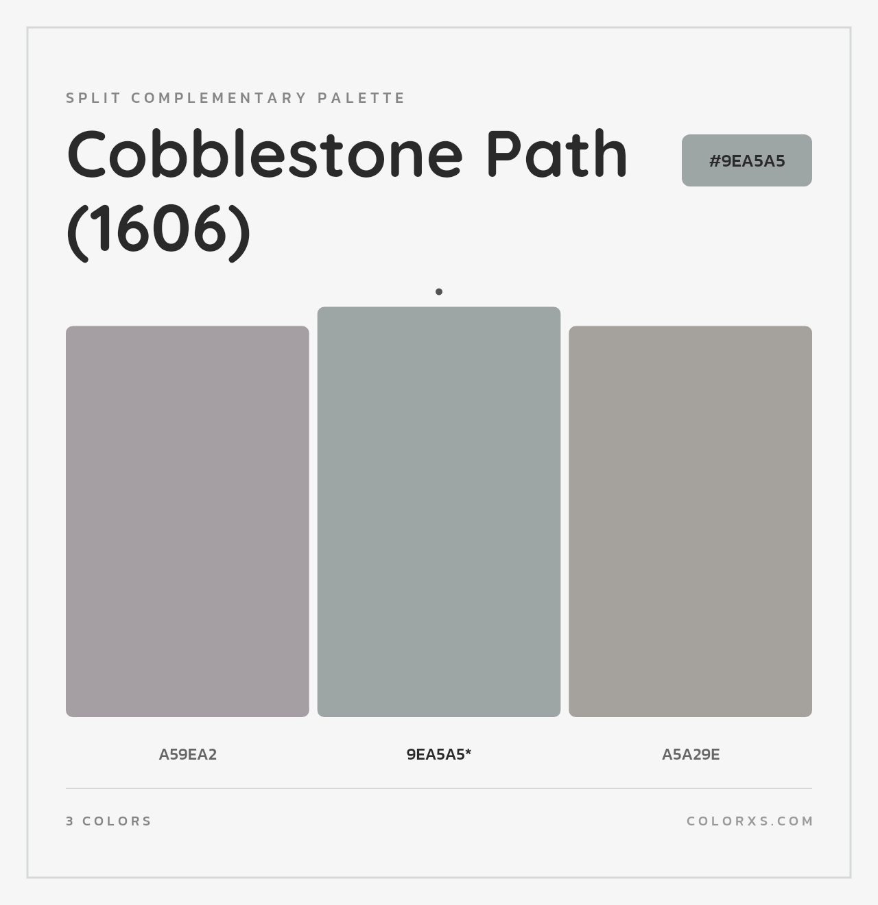 Cobblestone Path (1606) - Split-Complementary Color Palette