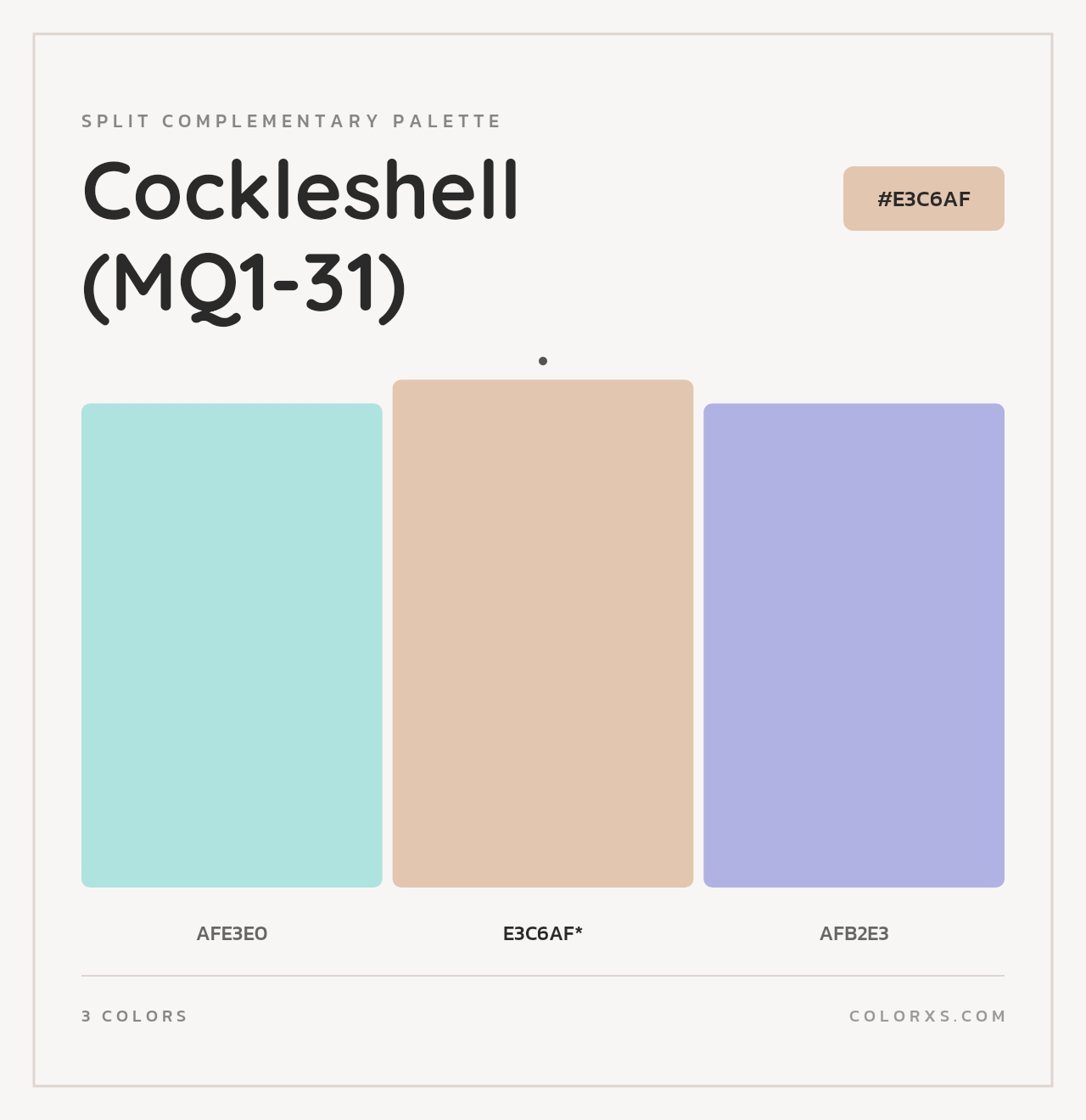 Cockleshell (MQ1-31) - Split-Complementary Color Palette