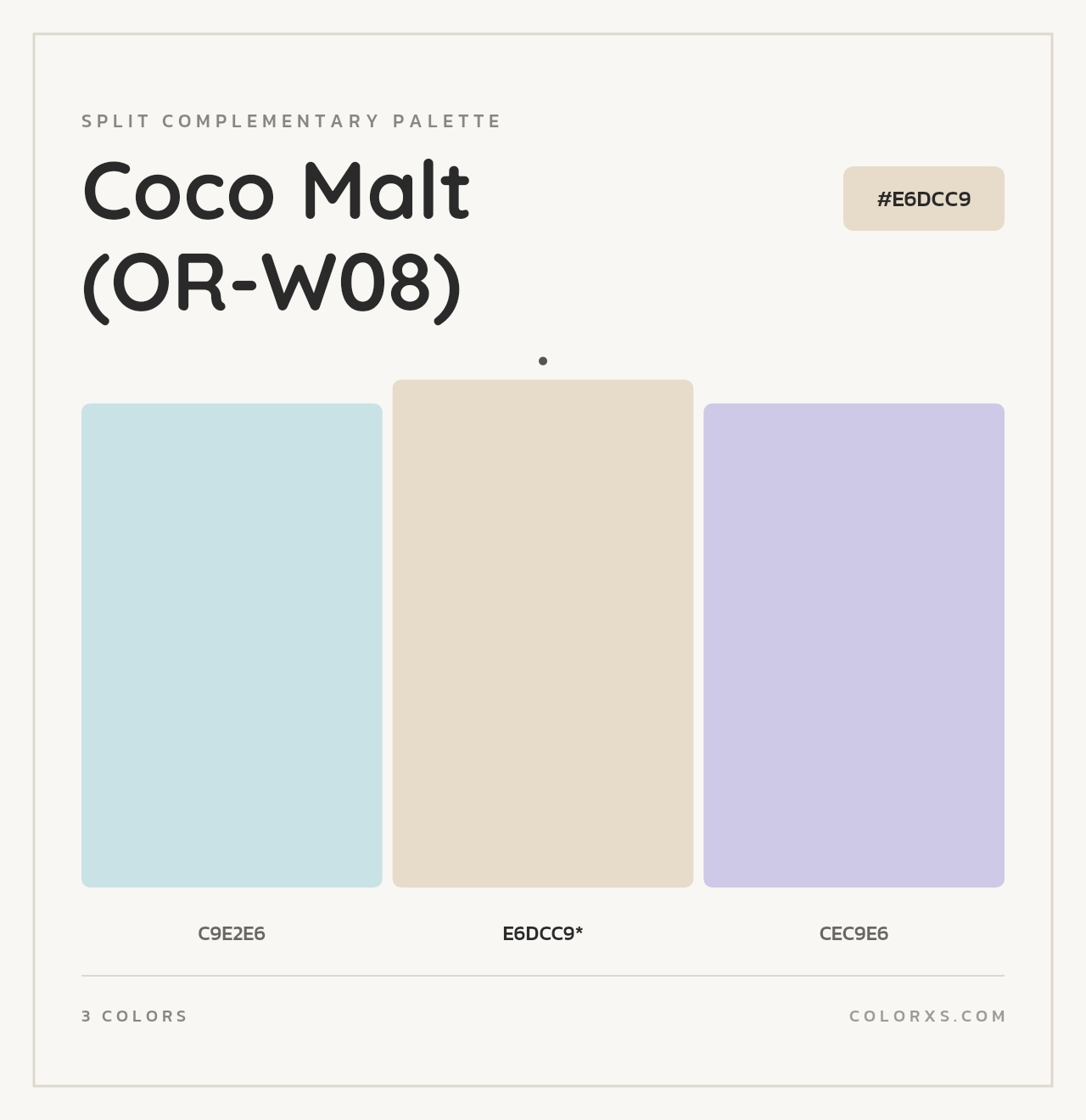 Coco Malt (OR-W08) - Split-Complementary Color Palette