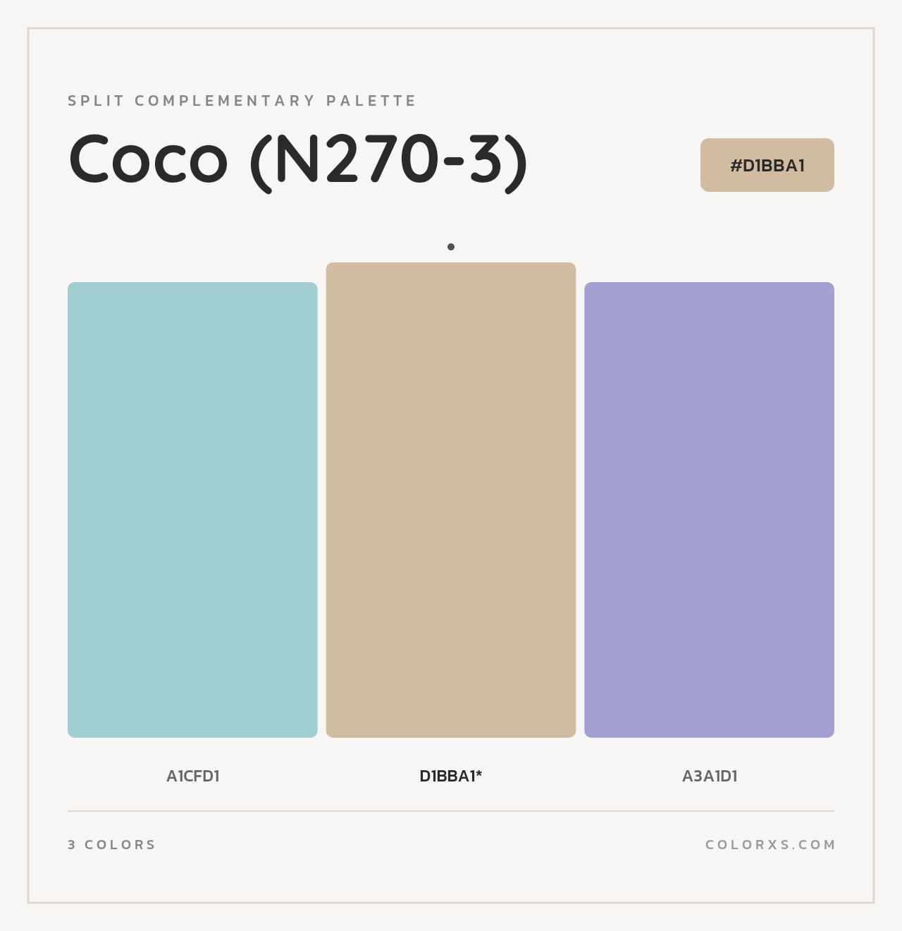 Coco (N270-3) - Split-Complementary Color Palette