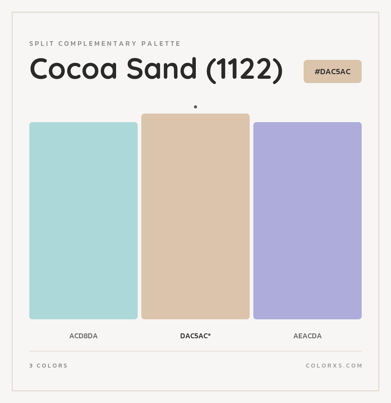 Cocoa Sand (1122) - Split-Complementary Color Palette