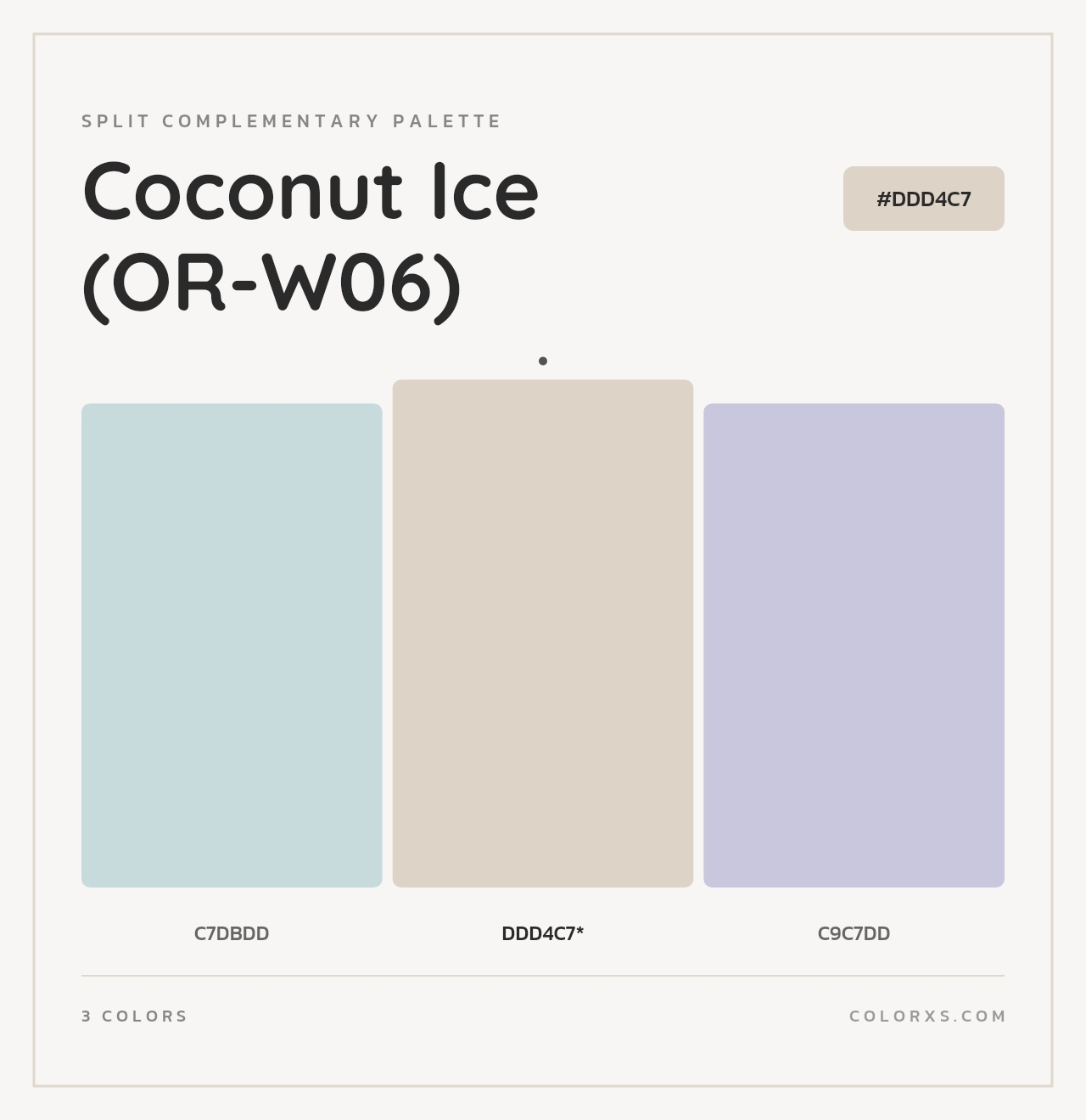 Coconut Ice (OR-W06) - Split-Complementary Color Palette