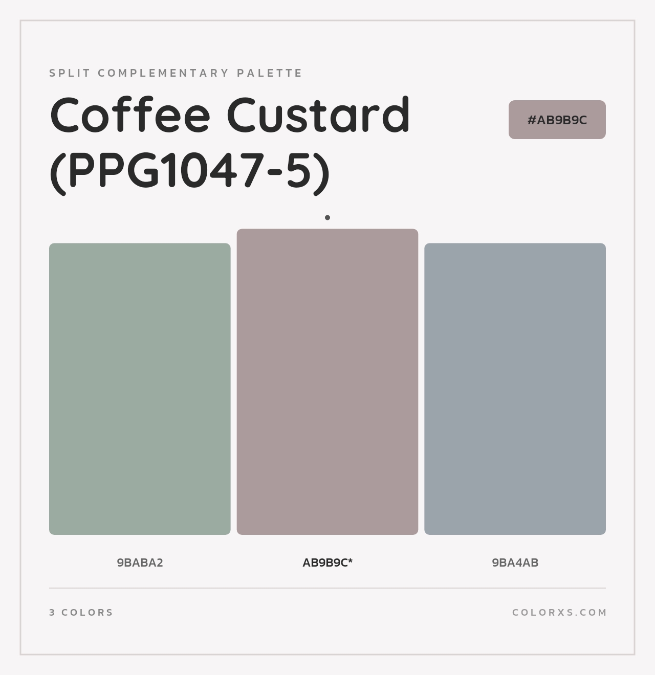 Coffee Custard (PPG1047-5) - Split-Complementary Color Palette