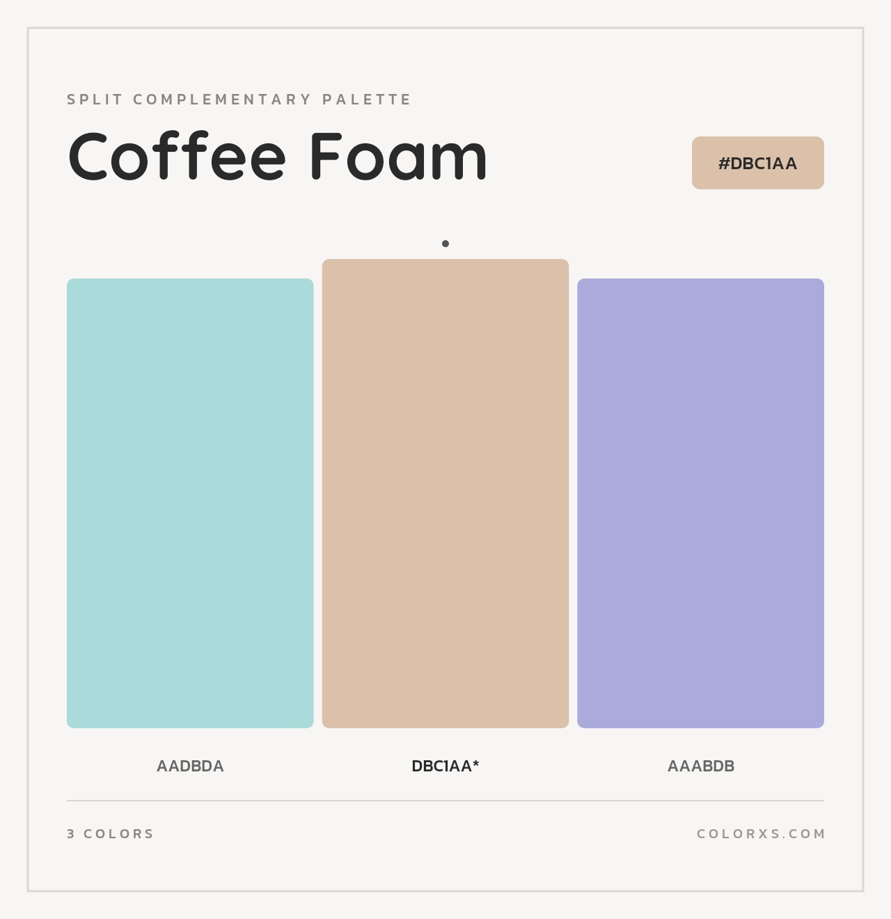Coffee Foam - Split-Complementary Color Palette