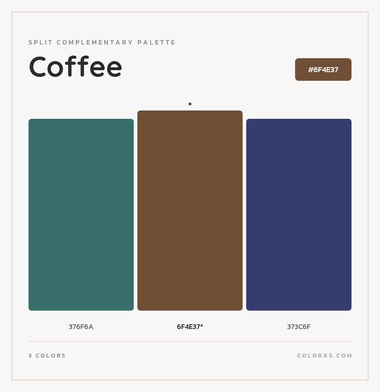Coffee - Split-Complementary Color Palette