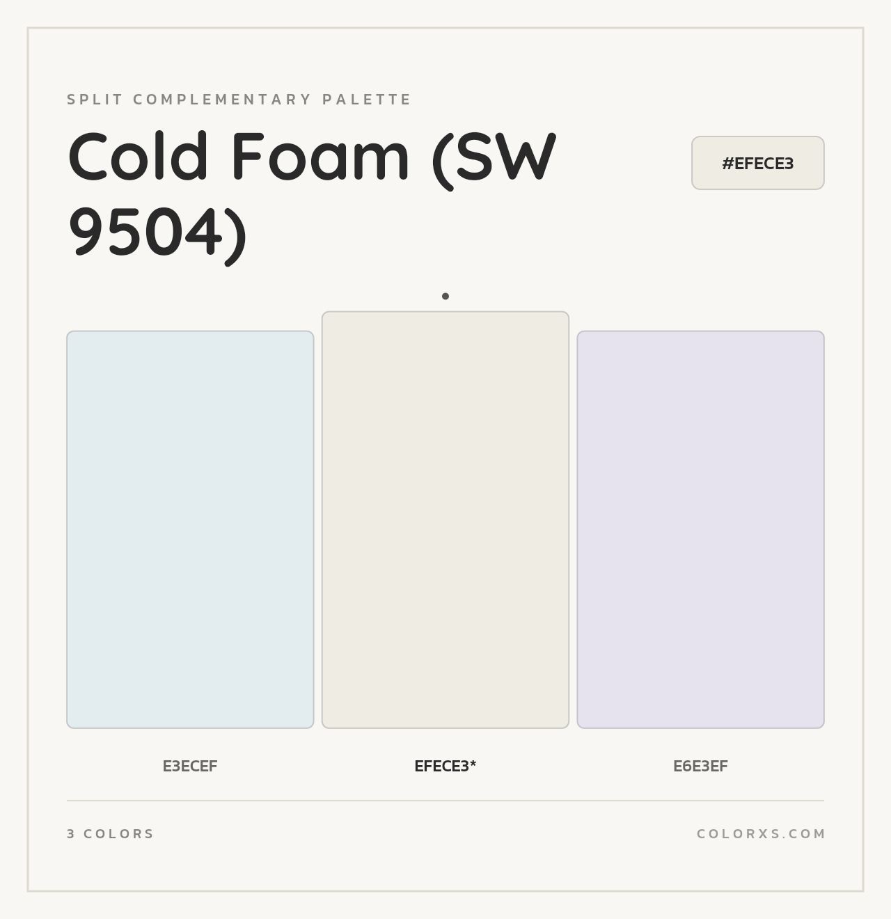 Cold Foam (SW 9504) - Split-Complementary Color Palette