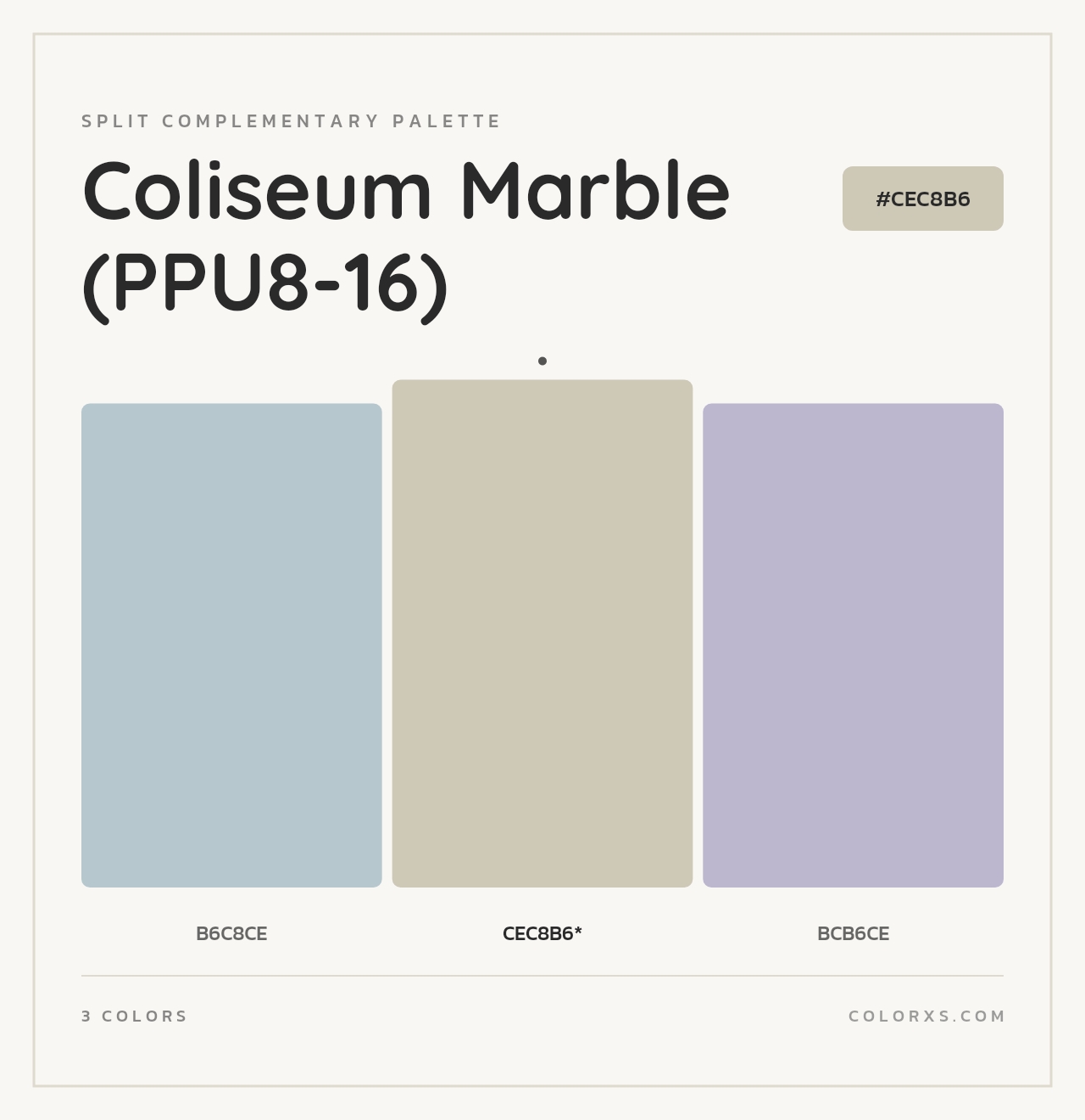 Coliseum Marble (PPU8-16) - Split-Complementary Color Palette