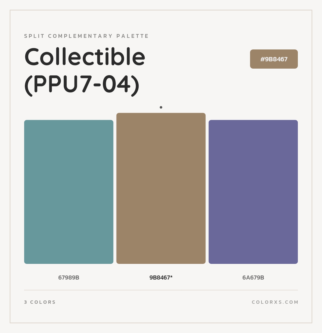 Collectible (PPU7-04) - Split-Complementary Color Palette
