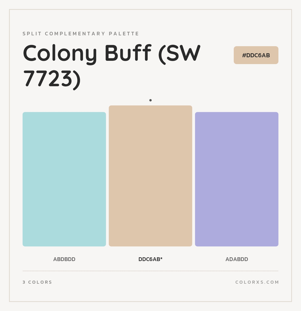 Colony Buff (SW 7723) - Split-Complementary Color Palette