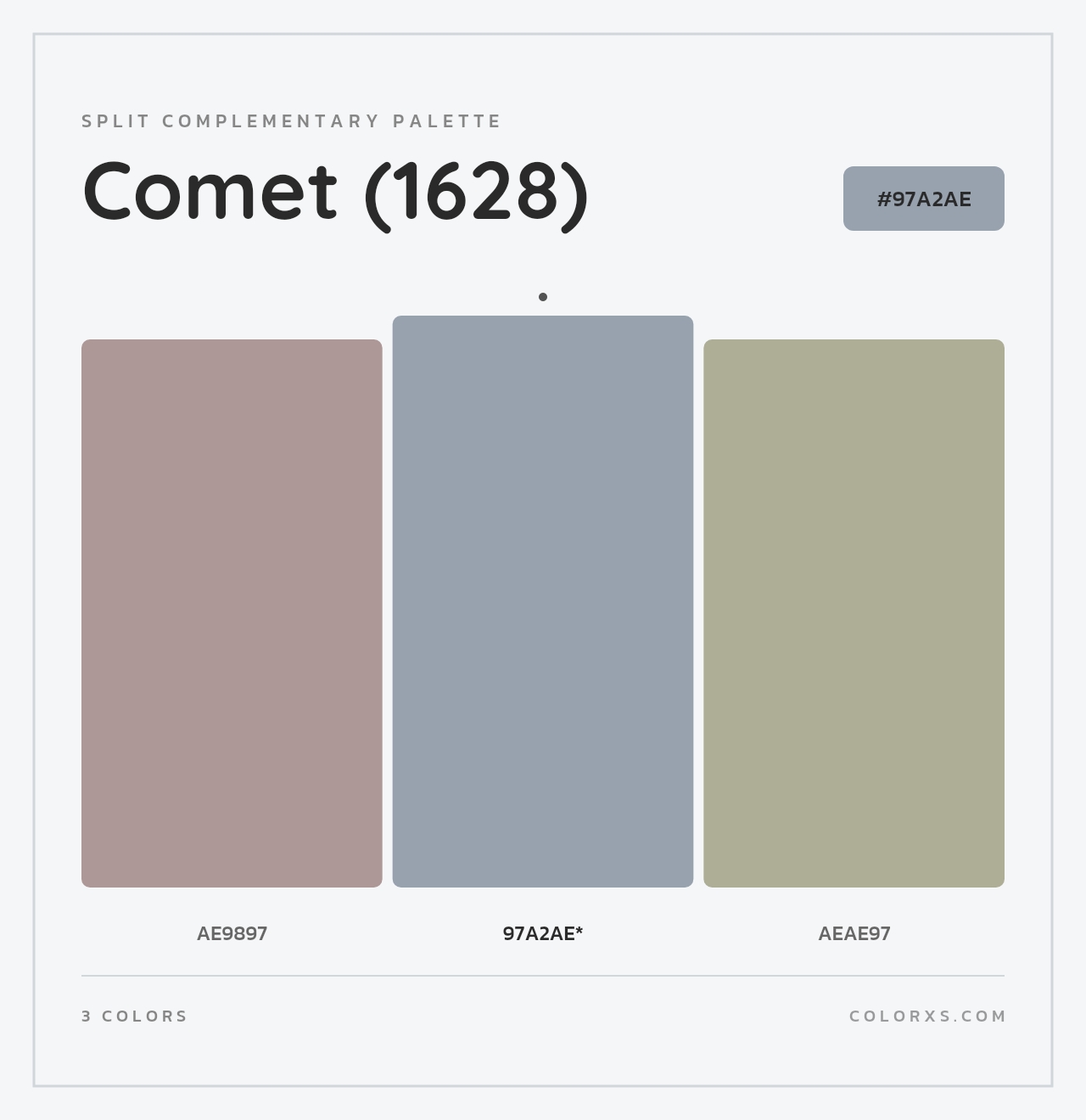 Comet (1628) - Split-Complementary Color Palette