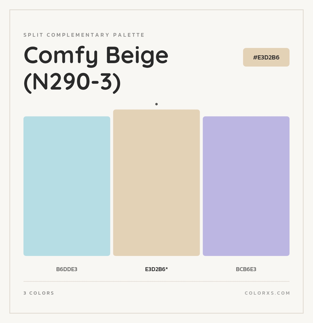 Comfy Beige (N290-3) - Split-Complementary Color Palette