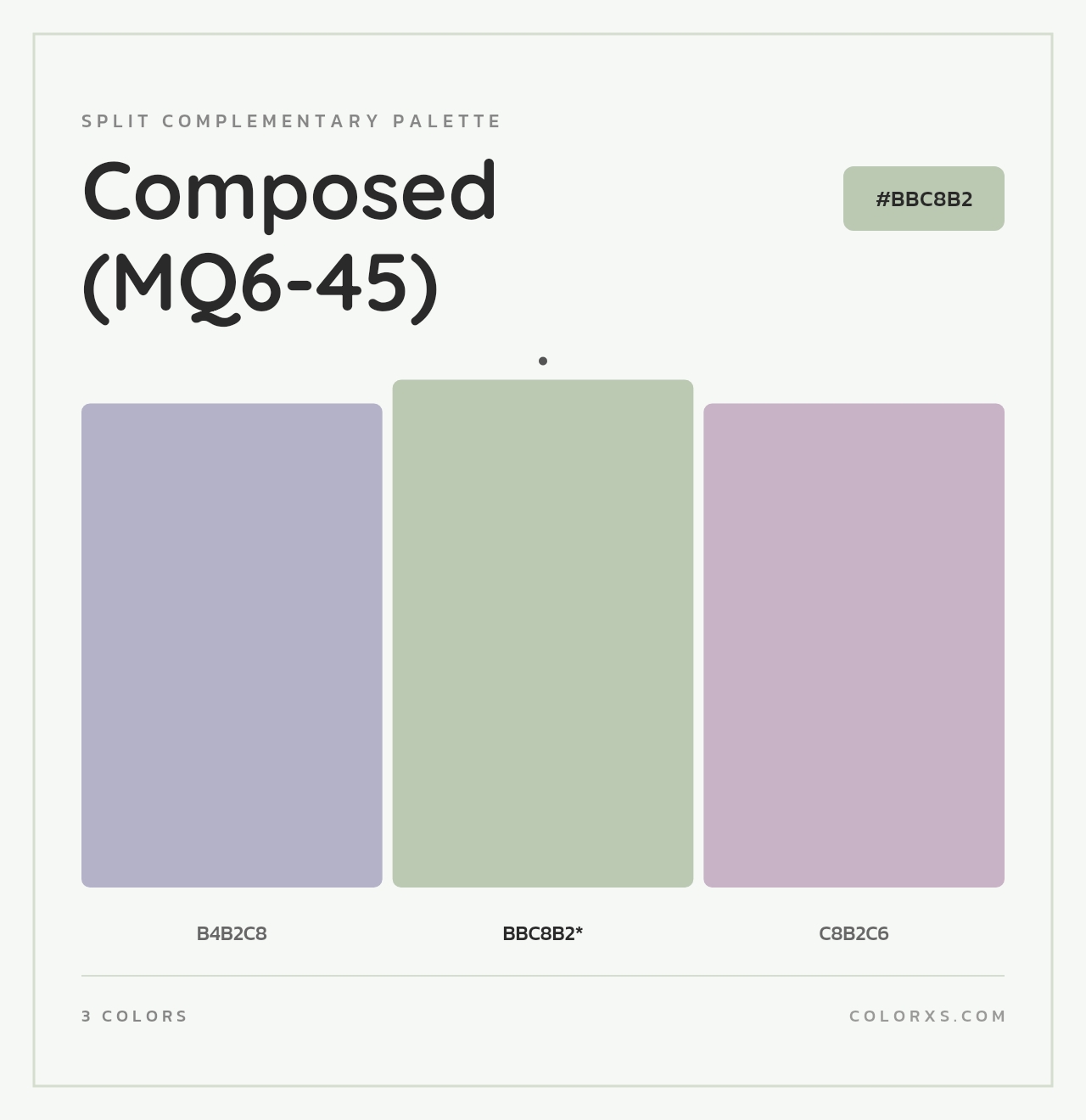 Composed (MQ6-45) - Split-Complementary Color Palette