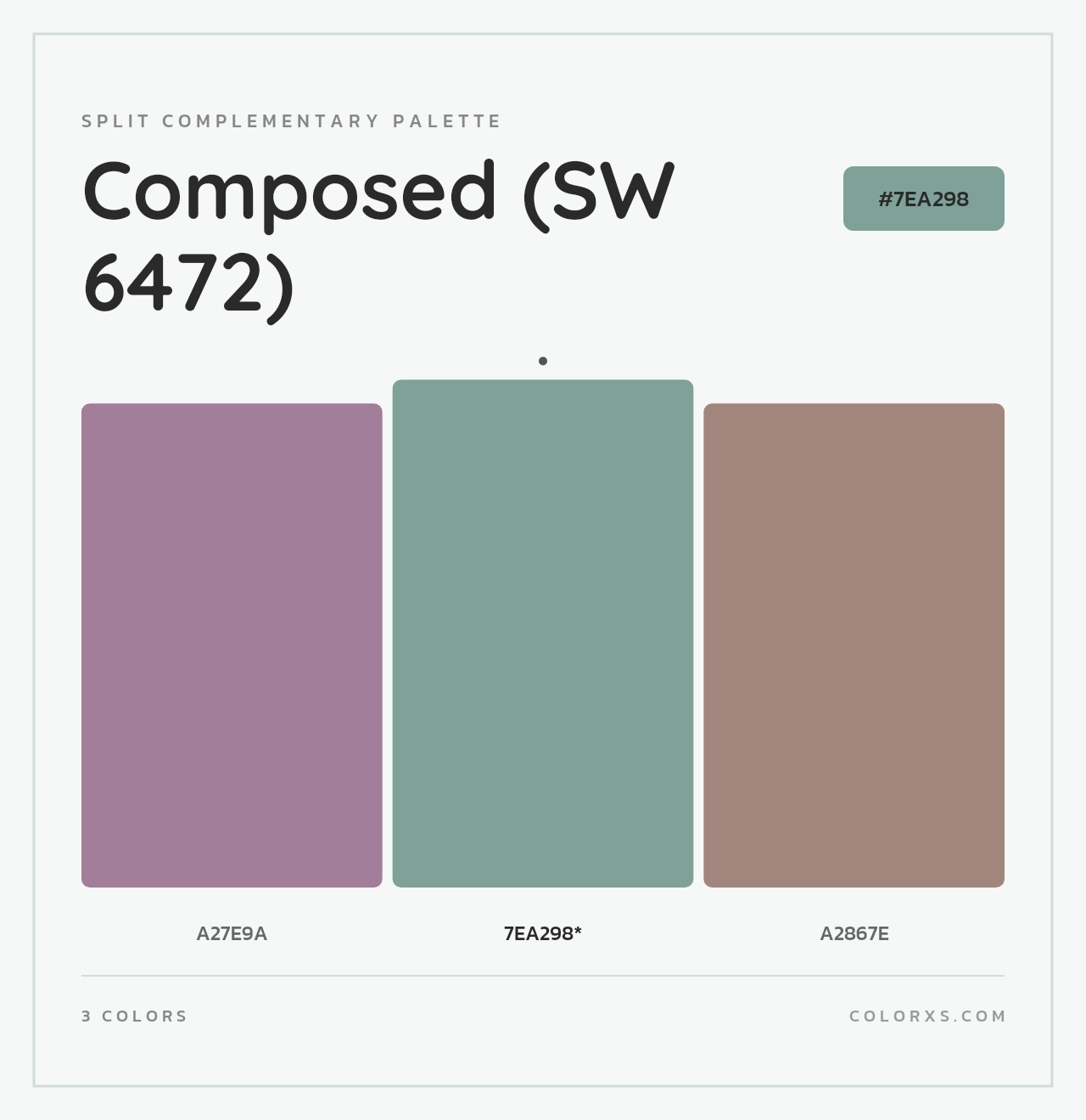 Composed (SW 6472) - Split-Complementary Color Palette