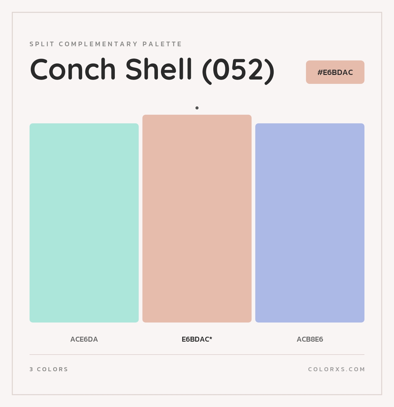 Conch Shell (052) - Split-Complementary Color Palette