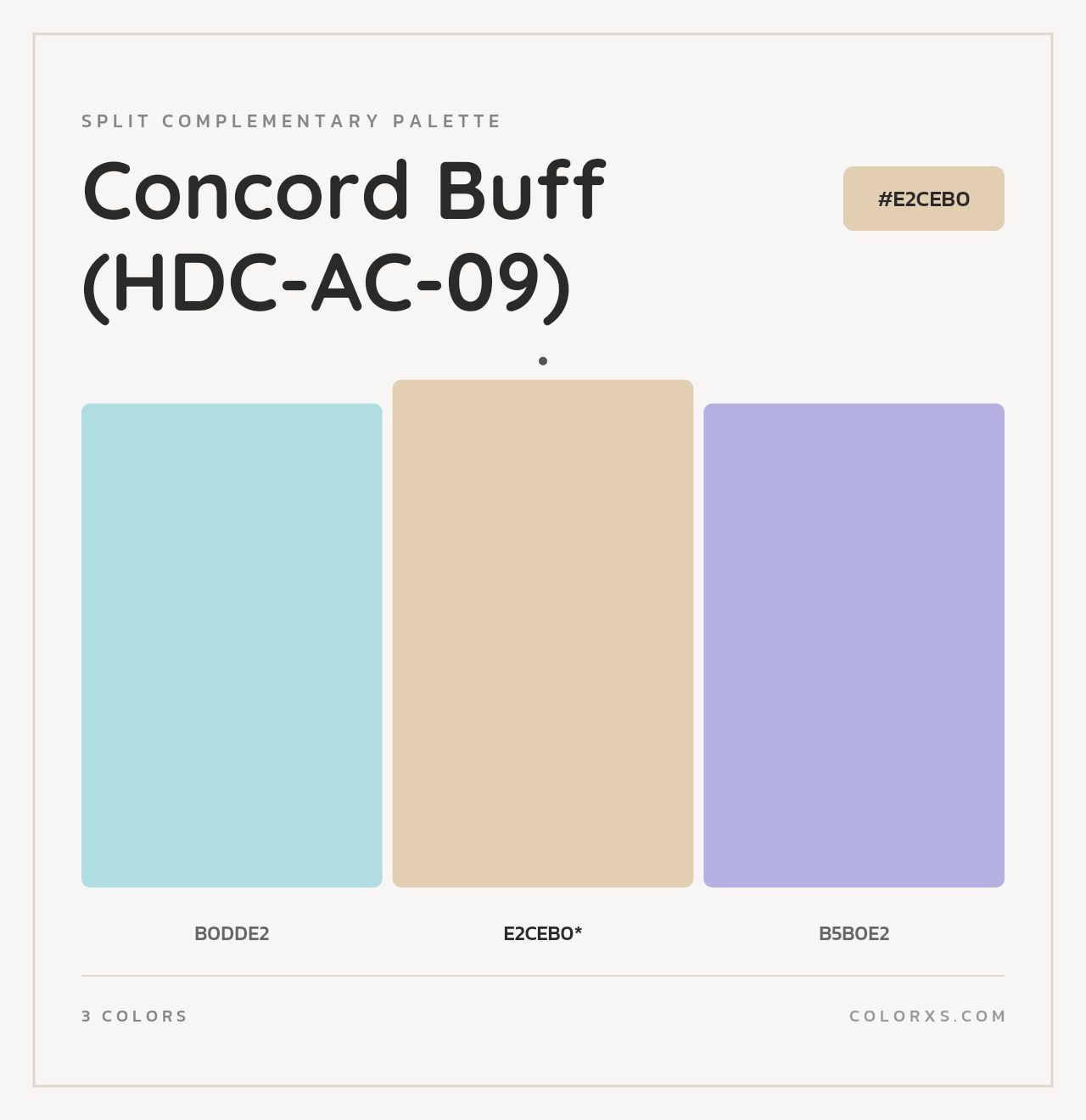 Concord Buff (HDC-AC-09) - Split-Complementary Color Palette