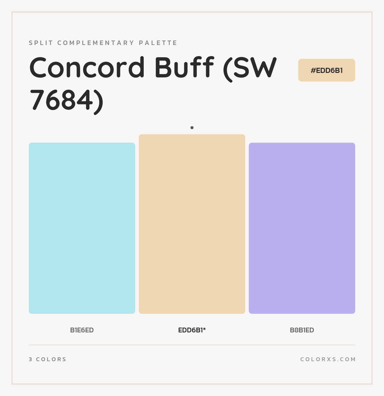 Concord Buff (SW 7684) - Split-Complementary Color Palette