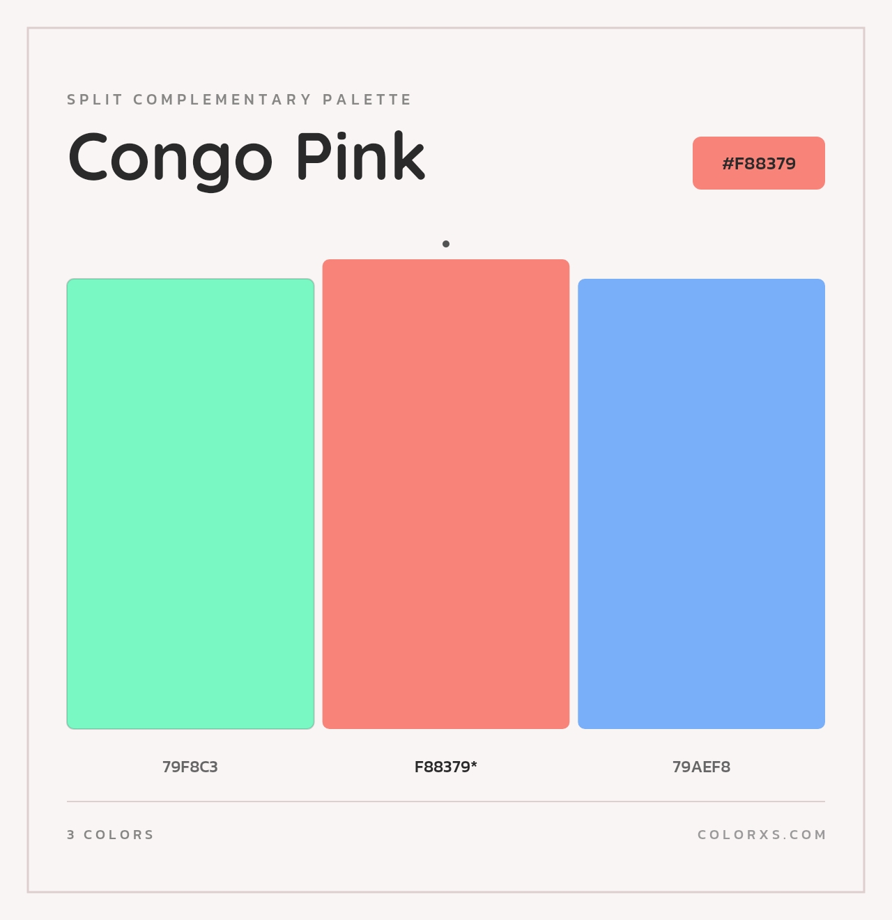 Congo Pink - Split-Complementary Color Palette