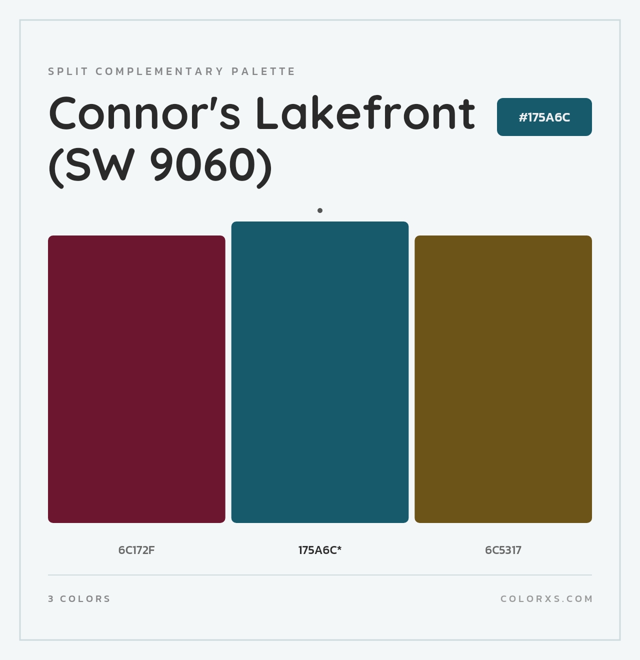 Connor's Lakefront (SW 9060) - Split-Complementary Color Palette
