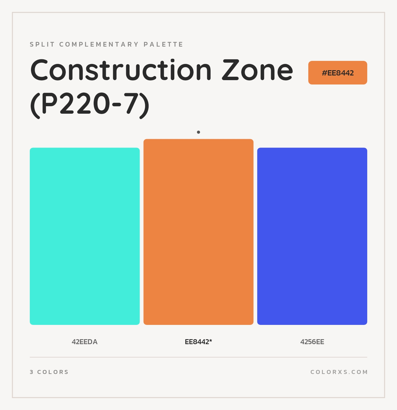 Construction Zone (P220-7) - Split-Complementary Color Palette
