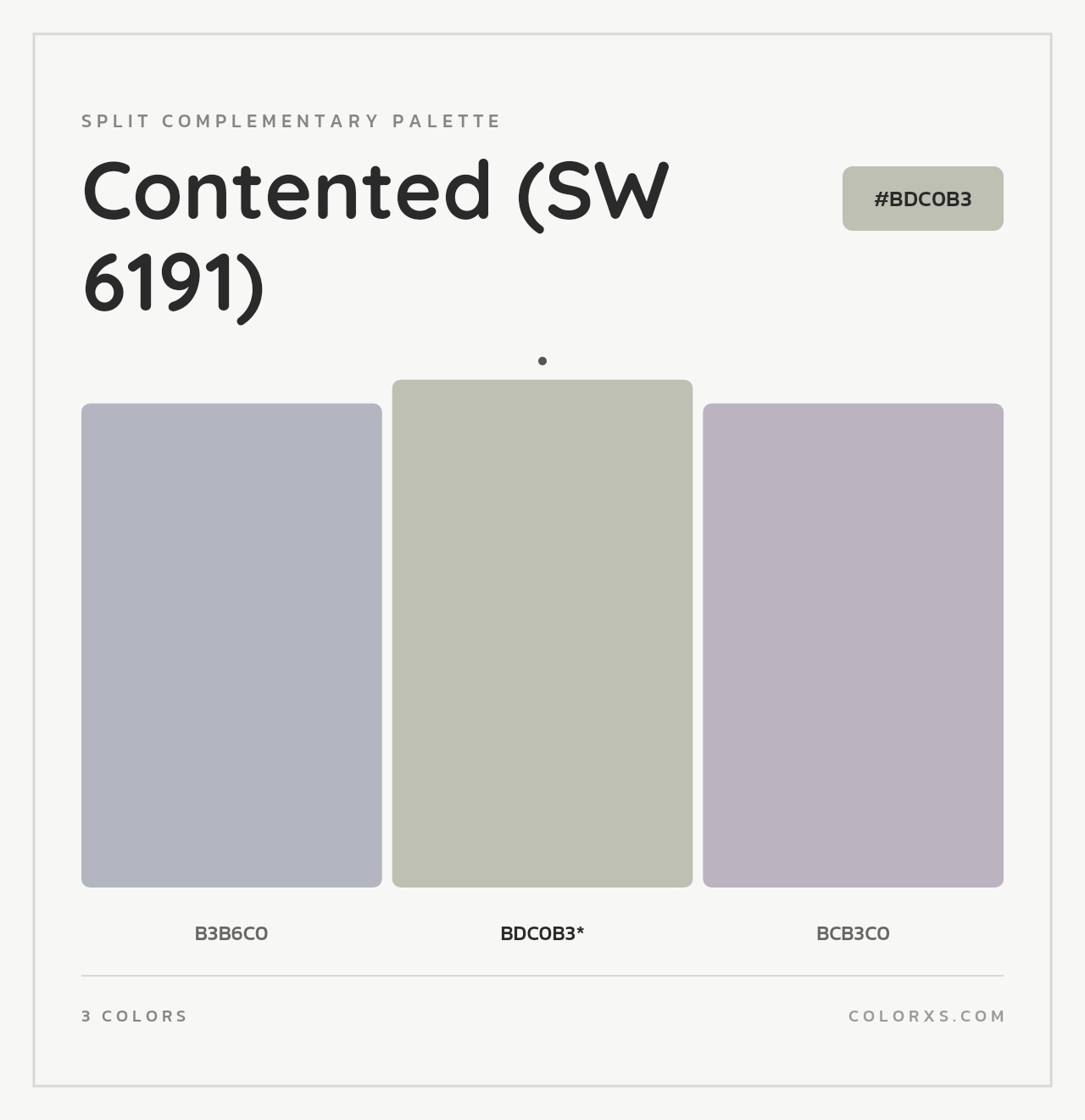 Contented (SW 6191) - Split-Complementary Color Palette