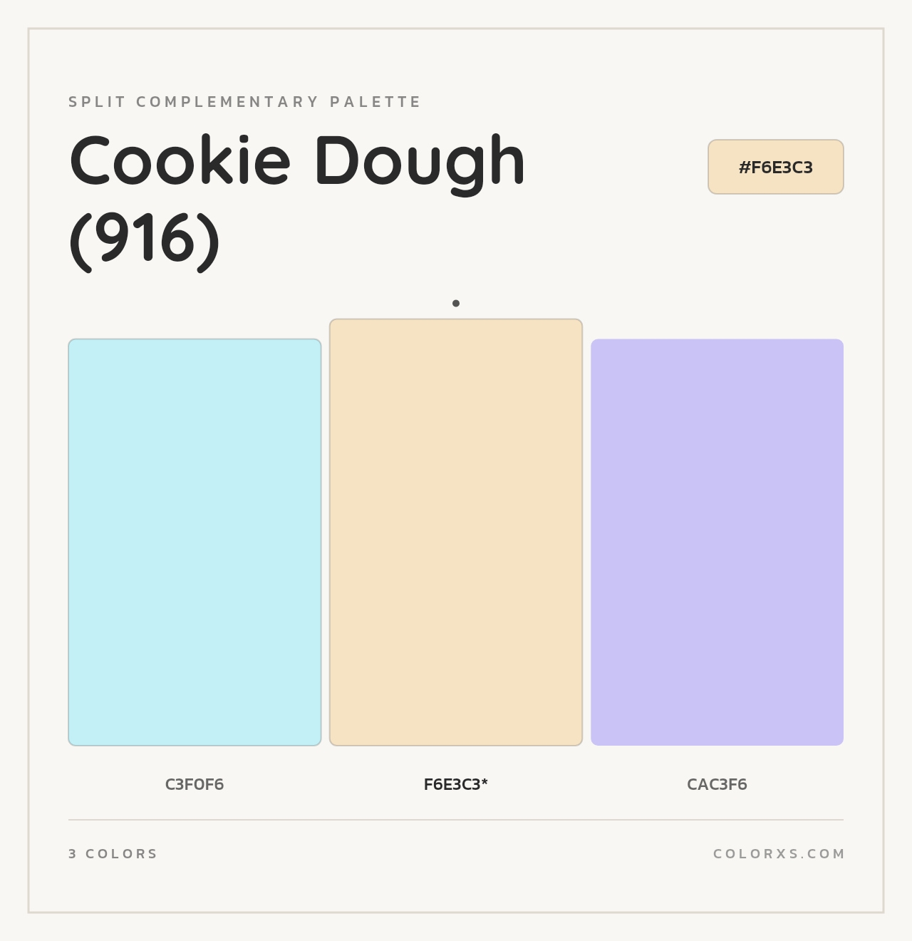 Cookie Dough (916) - Split-Complementary Color Palette