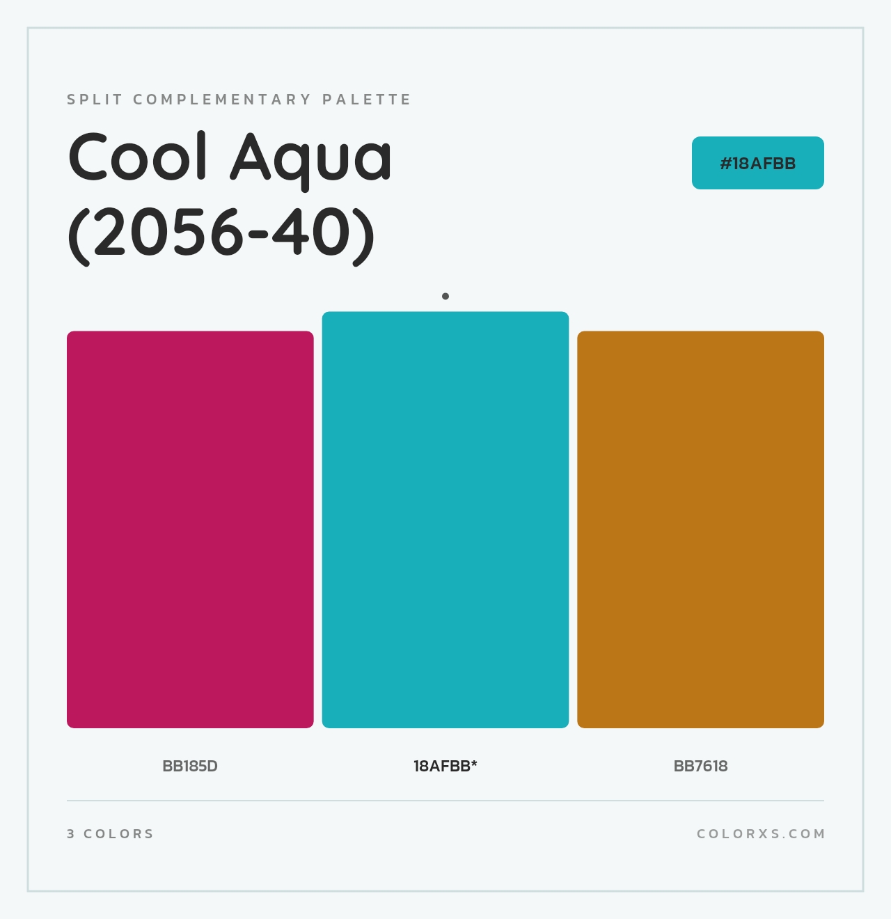 Cool Aqua (2056-40) - Split-Complementary Color Palette
