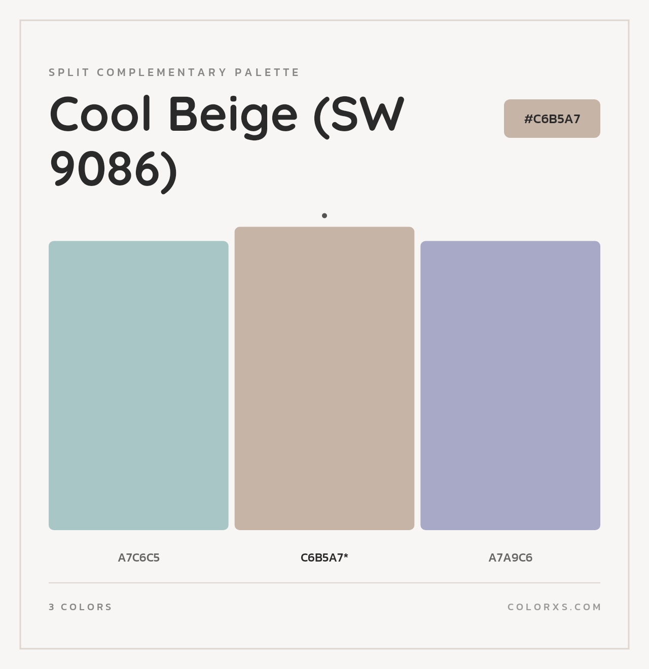 Cool Beige (SW 9086) - Split-Complementary Color Palette