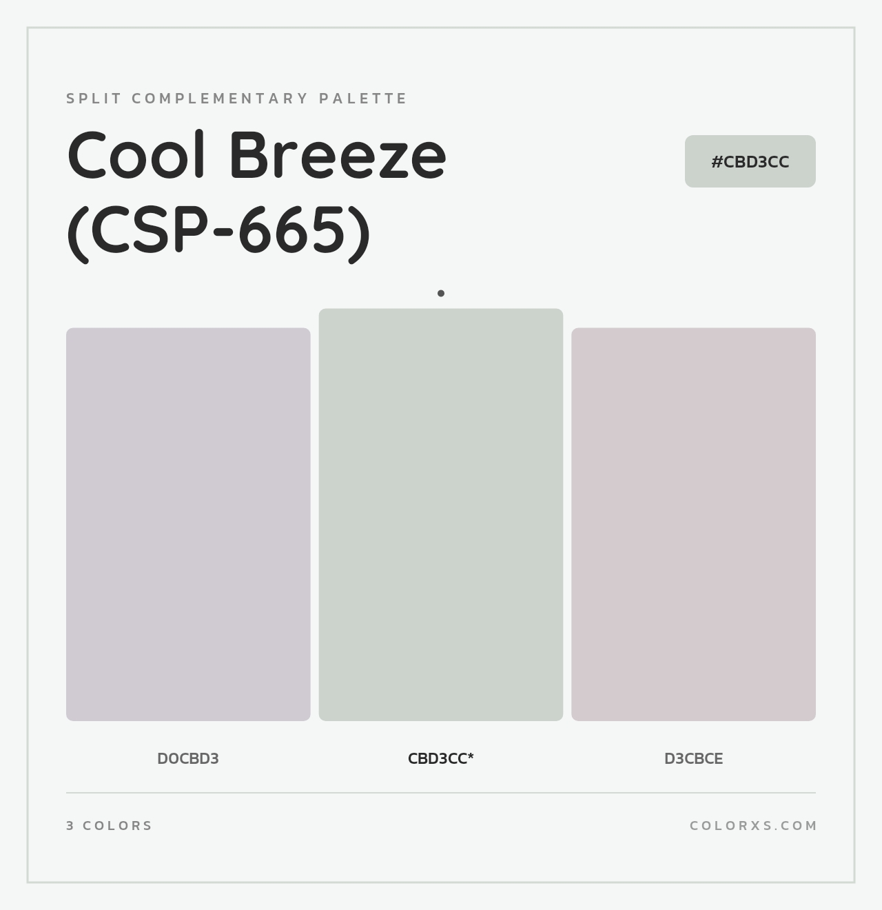 Cool Breeze (CSP-665) - Split-Complementary Color Palette