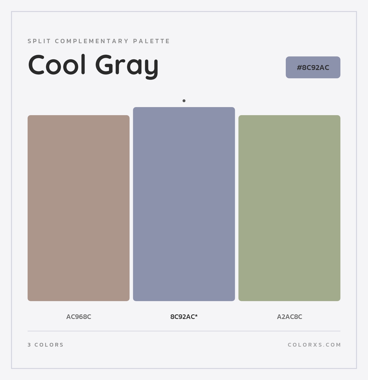 Cool Gray - Split-Complementary Color Palette