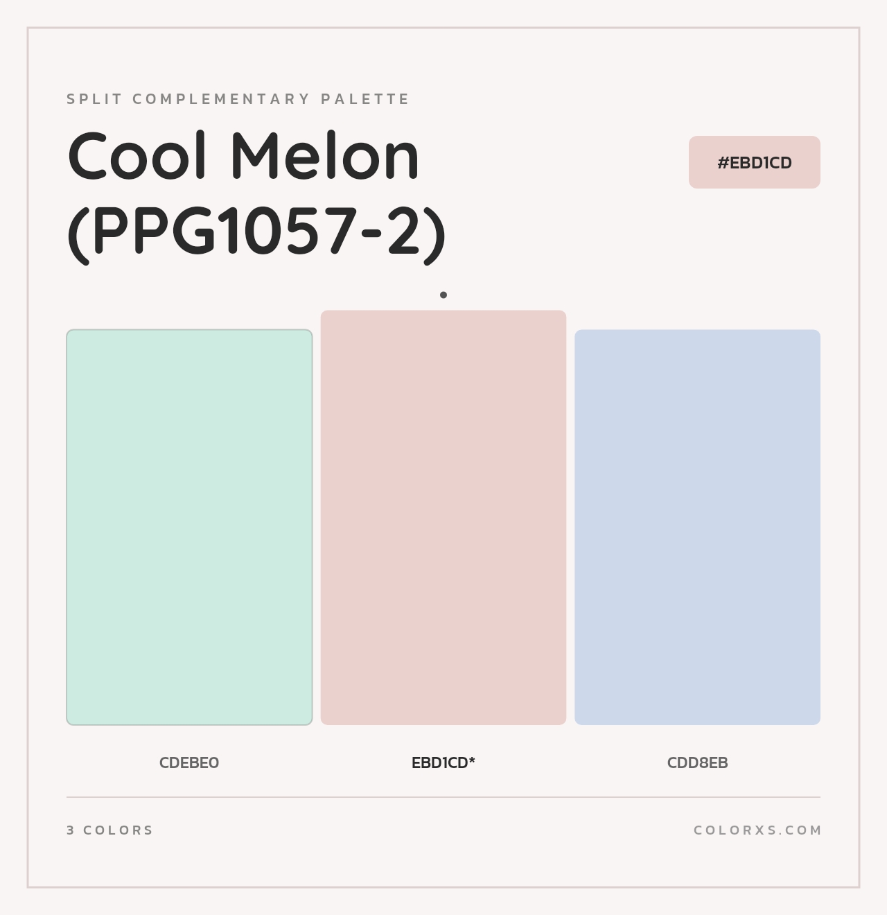 Cool Melon (PPG1057-2) - Split-Complementary Color Palette