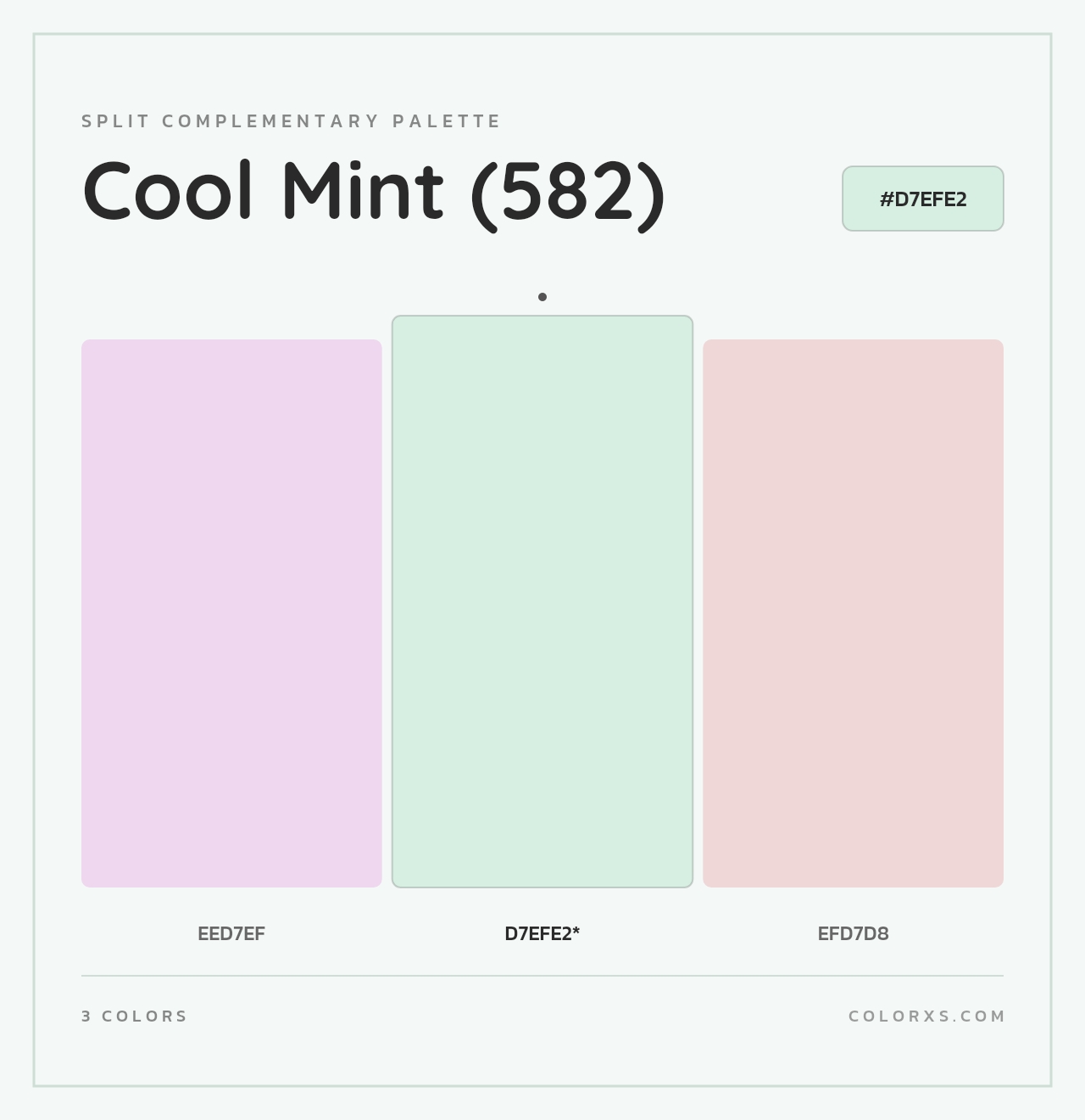Cool Mint (582) - Split-Complementary Color Palette